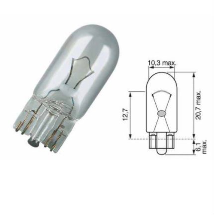 Bec W5W 24V 5W fara soclu W2,1x9,5d